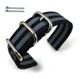 Luminox Compatible Black & Gray Stripes Nylon Watch Band Strap Belt Army Military Silver Buckle #6041