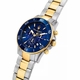Maserati Competizione R8873600006 Men's Chronograph Watch Blue Dial Two-Tone