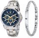 Maserati R8873621036 Successo Men's Chronograph Blue Dial Stainless Steel Watch