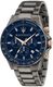 Maserati R8873640001 Sfida Men's Chronograph Blue Dial Grey PVD Steel Watch