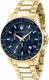 Maserati R8873640008 Sfida Men's Chronograph Blue Dial Gold Steel Watch