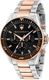 Maserati R8873640009 Sfida Men's Chronograph Black Dial Two-Tone Steel Watch