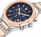 Maserati R8873642002 Stile Men's Chronograph Blue Dial Two-Tone Steel Watch