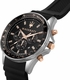 Maserati Sfida R8871640002 Mens Chronograph Watch Black Dial Rose Gold Accents