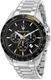 Maserati Traguardo R8873612042 Men's Chronograph Watch Black Dial Steel Bracelet