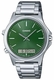 Men's Casio Ana-Digi Green Dial Stainless steel Band Watch MTPVC01D MTP-VC01D-3E