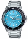 Men's Casio Aqua Blue Dial Stainless Steel Band Watch MTD125D MTD-125D-2A3