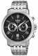 Men's Casio Beside Black Dial Chronograph Stainless steel Band Watch BEM500D BEM-500D-1A