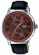 Men's Casio Beside Brown Dial Leather Band Watch BEM313L BEM-313L-5A