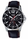 Men's Casio Black Dial Genuine Leather Band Watch MTD330L MTD-330L-1A
