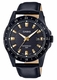 Men's Casio Black Dial Genuine leather Band Watch MTP1290BL MTP-1290BL-1A1