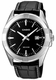 Men's Casio Black Dial Genuine Leather Band Watch MTP1308L MTP-1308L-1AV