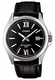 Men's Casio Black Dial Leather Band Watch MTP1376L MTP-1376L-1A
