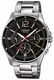 Men's Casio Black Dial Stainless Steel Band, One-touch 3-fold Clasp Band Watch MTP1374D MTP-1374D-1AV