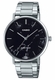 Men's Casio Black Dial Stainless Steel Band, Triple-fold Clasp Band Watch MTPVT01DM MTP-VT01DM-1A