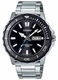 Men's Casio Black Dial Stainless Steel Band Watch MTD125D MTD-125D-1A3
