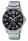 Men's Casio Black Dial Stainless Steel Band Watch MTD330D MTD-330D-1A