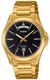 Men's Casio Black Dial Stainless Steel Band Watch MTP1370G MTP-1370G-1A