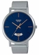Men's Casio Blue Dial Stainless Steel Mesh Band Adjustable Clasp Band Watch MTPB100M MTP-B100M-2E