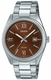 Men's Casio Brown Dial Stainless Steel Band Watch MTP1302DD MTP-1302DD-5A