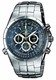 Men's Casio Edifice Blue Dial Chronograph Stainless steel Band Watch EF518D EF-518D-2A