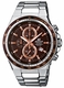 Men's Casio Edifice Brown Dial Chronograph Stainless steel Band Watch EF546D EF-546D-5A
