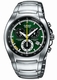 Men's Casio Edifice Green Dial Chronograph Stainless steel Band Watch EF510D EF-510D-3A