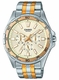 Men's Casio Golden Dial Steel Band Watch MTD300SG MTD-300SG-9A