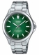 Men's Casio Green Dial Solar Powered Sapphire Crystal Stainless steel Band Watch MTSRS100D MTS-RS100D-3A