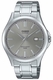 Men's Casio Grey Dial Sapphire Crystal Stainless Steel Band, One-touch 3-fold Clasp Band Watch MTS115D MTS-115D-8A