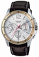 Men's Casio Silver Dial Genuine Leather Band Watch MTP1374L MTP-1374L-7AV