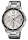 Men's Casio Silver Dial Stainless Steel Band, One-touch 3-fold Clasp Band Watch MTP1374D MTP-1374D-7AV