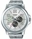 Men's Casio Silver Dial Stainless Steel Band Watch MTPX300D MTP-X300D-7A