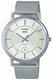 Men's Casio Silver Dial Stainless steel mesh Band Watch MTPB120M MTP-B120M-7A