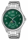 Men's Casio Stainless Steel Band, One-touch 3-fold Clasp Band Watch MTPM110D MTP-M110D-3A