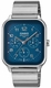 Men's Casio Stainless Steel Band, One-touch 3-fold Clasp Band Watch MTPM306D MTP-M306D-2A