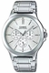 Men's Casio Stainless Steel Band, Triple-fold Clasp Band Watch MTPV300D MTP-V300D-7A