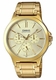 Men's Casio Stainless Steel Band, Triple-fold Clasp Band Watch MTPV300G MTP-V300G-9A