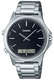 Men's Casio Stainless Steel Band, Triple-fold Clasp Band Watch MTPVC01D MTP-VC01D-1E