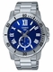 Men's Casio Stainless Steel Band, Triple-fold Clasp Band Watch MTPVD200D MTP-VD200D-2B