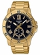 Men's Casio Stainless Steel Band, Triple-fold Clasp Band Watch MTPVD200G MTP-VD200G-1B