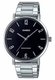 Men's Casio Stainless Steel Band, Triple-fold Clasp Band Watch MTPVT01D MTP-VT01D-1B2