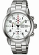 Men's Casio White Dial Chronograph 200M Dive Stainless Steel Band Watch MSY501D MSY-501D-7B
