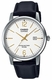 Men's Casio White Dial Sapphire Crystal Genuine Leather Band Watch MTS110L MTS-110L-7A