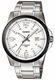 Men's Casio White Dial Stainless Steel Band Watch MTP1328BD MTP-1328BD-7A