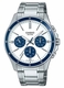 Men's Casio White Dial Stainless steel Band Watch MTP1374D MTP-1374D-7A2