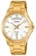 Men's Casio White Dial Stainless Steel Band Watch MTP1381GD MTP-1381GD-7A