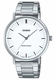 Men's Casio White Dial Stainless Steel Band Watch MTPVT04D MTP-VT04D-7E