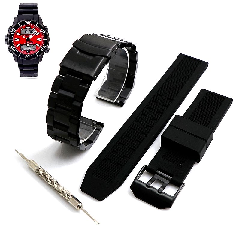 Steel Silicone Replacement Watch Band for Citizen Promaster JP109515X