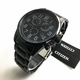 Men's Citizen Eco-Drive All Black Chronograph Watch AT0205-52E